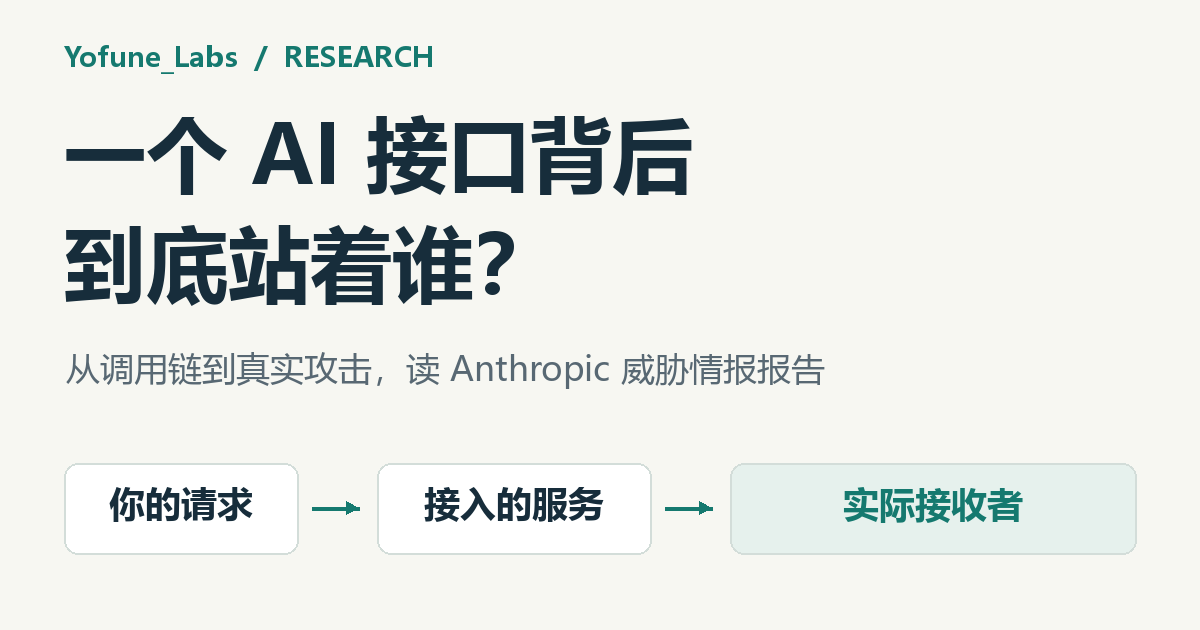 一个 AI 接口背后,到底站着谁?